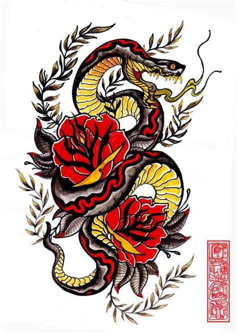 asian snake tattoo|traditional snake head tattoo.